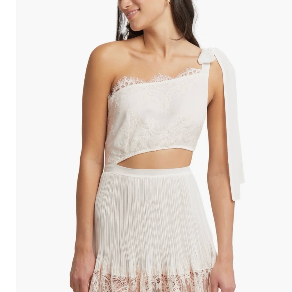 NWT Rya Collection Anniversary Lace Cutout One-Shoulder Chemise